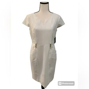 Ellen Tracy | ivory white dress